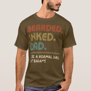 Bärtiger tätowierter Papa lustig für Daddy Papa Vi T-Shirt
