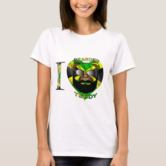 Bärtiger Teddybär Jamaika der Damen-LUV T-Shirt (Vorderseite)