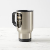 Bärtiger Totenkopf Reisebecher (Vorderseite Links)