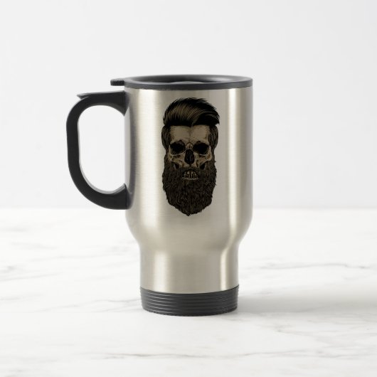 Bärtiger Totenkopf Reisebecher (Links)