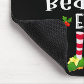 Bärtiger Weihnachtself passendes Pyjama X-mas-Part Mousepad (Ecke)