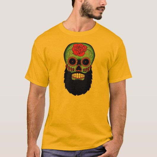 Bärtiger Zuckerschädel T-Shirt (Vorderseite)