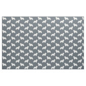 Bärtiges Collie-Silhouette-Muster Stoff (Fat Quarter (45,7 x 55,9 cm))