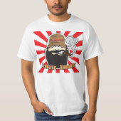 Bärtiges Samurai-Zigarredojo-Shirt T-Shirt (Vorderseite)