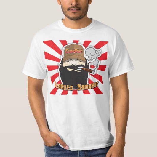 Bärtiges Samurai-Zigarredojo-Shirt T-Shirt (Vorderseite)