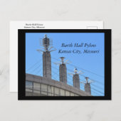 Bartle Hall Pylons, Kansas City, Missouri Postkarte (Vorne/Hinten)