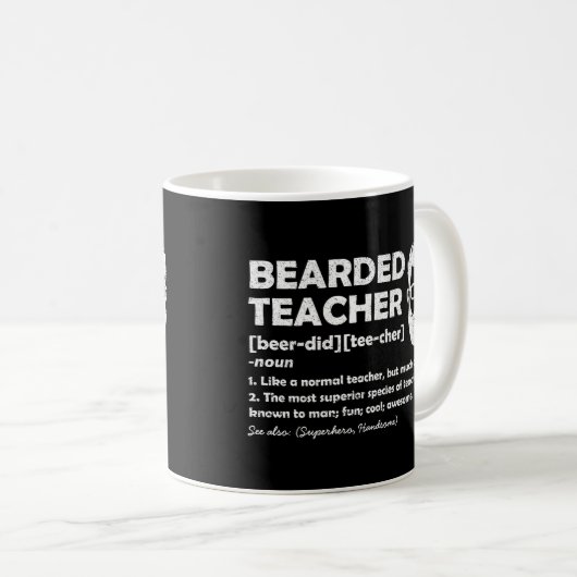Bartlehrer Funny Definition Personalisiert Kaffeetasse (VorderseiteRechts)