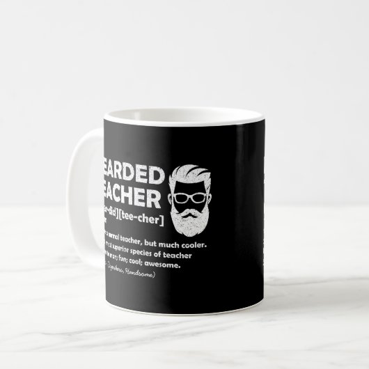 Bartlehrer Funny Definition Personalisiert Kaffeetasse (Vorderseite Links)