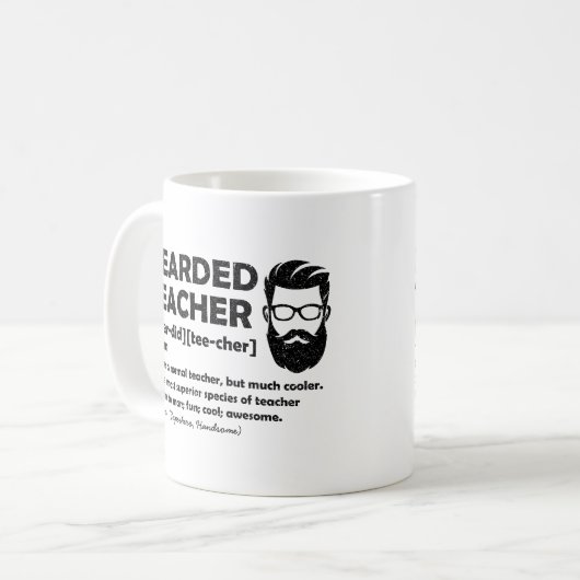 Bartlehrer Funny Definition Personalisiert Kaffeetasse (Vorderseite Links)