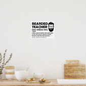 Bartlehrer Funny Definition Personalisiert Poster (Küche)