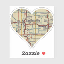 Bartlesville OK Retro Karte