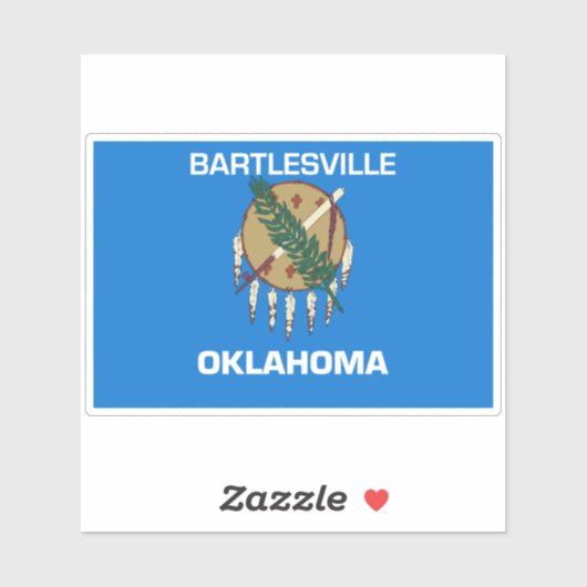 Bartlesville Oklahoma Flag Aufkleber (Blatt)