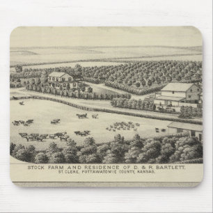 Bartlett and Roberts Residences and Farms, Kansas Mousepad