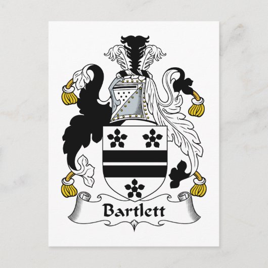 Bartlett Familienwappen Postkarte (Vorderseite)
