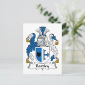 Bartley Familienwappen Postkarte (Stehend Vorderseite)