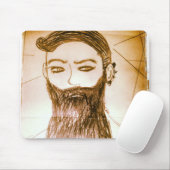 Bartmanga-Anime in verdrehter Welt Mousepad (Mit Mouse)