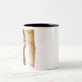 Bartmanga-Anime in verdrehter Welt Zweifarbige Tasse (Mittel)