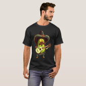 Bartmann Meme Bärtiger Avocado Gitarre Spielend 3 T-Shirt (Vorne ganz)