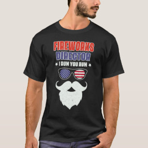 Bartmänner Feuerwerksdirektor Ich laufe Du läufst T-Shirt