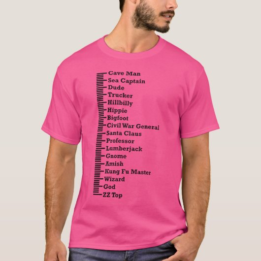 Bartmessdiagramm Bart Für Bärte T-Shirt (Vorderseite)