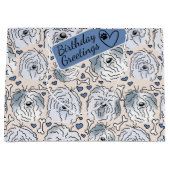 Bartoles Cartoon Kopf nahtlos Muster Große Geschenktüte (Vorderseite)