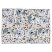 Bartoles Cartoon Kopf nahtlos Muster Große Geschenktüte (Rückseite)