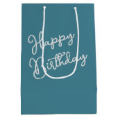 Bartollie auf dem rustikalen Zaun Geburtstag Mittlere Geschenktüte (Rückseite)