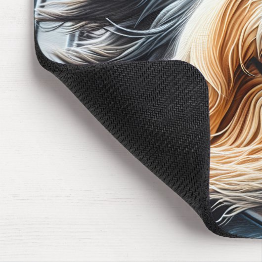 Bartollie im Autofenster Mousepad (Ecke)