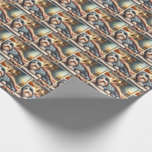 Bartollie im Bett Geschenkpapier (Ecke)