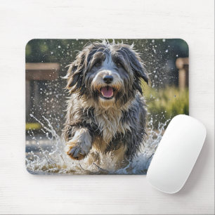 Bartollie in Wasserpfütze Mousepad