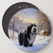 Bartollie Let It Snow Weihnachten Button (Vorne & Hinten)