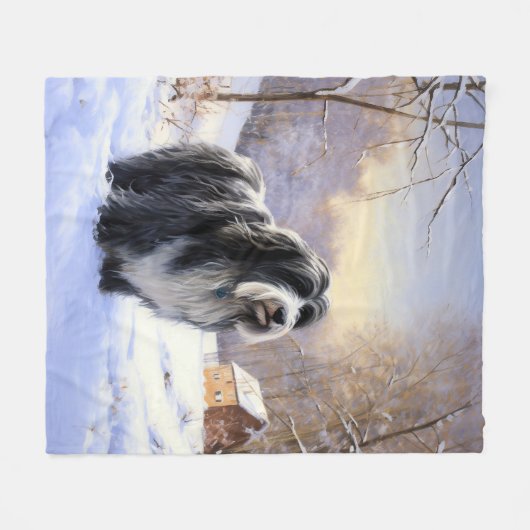 Bartollie Let It Snow Weihnachten Fleecedecke (Vorderseite (Horizontal))