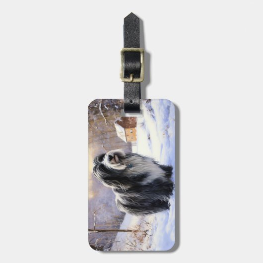 Bartollie Let It Snow Weihnachten Gepäckanhänger (Vorderseite vertikal)