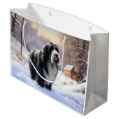 Bartollie Let It Snow Weihnachten Große Geschenktüte (Rückseite Schrägansicht)