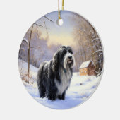 Bartollie Let It Snow Weihnachten Keramik Ornament (Links)