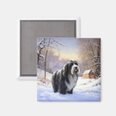 Bartollie Let It Snow Weihnachten Magnet (Vorderseite/Rückseite)