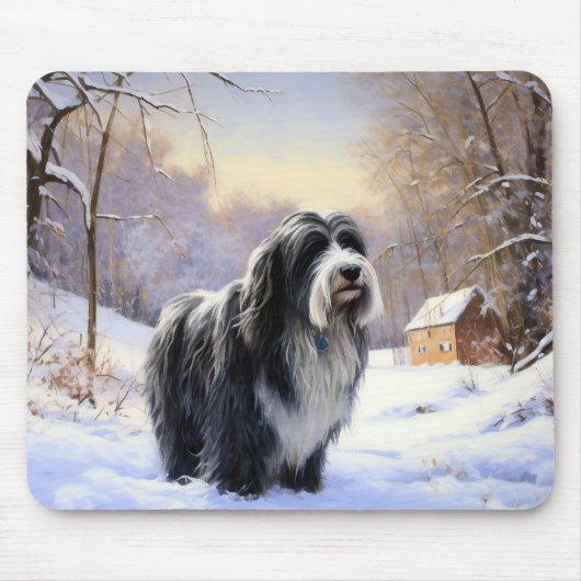 Bartollie Let It Snow Weihnachten Mousepad (Vorne)