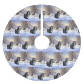 Bartollie Let It Snow Weihnachten Polyester Weihnachtsbaumdecke (Vorderseite)