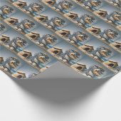 Bartollie mit Doghouse Sandcastle Geschenkpapier (Ecke)