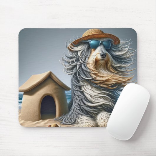 Bartollie mit Sandcastle Doghouse Mousepad (Mit Mouse)