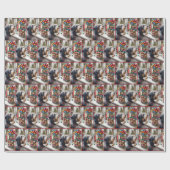 Bartollie mit Weihnachtsknochen Geschenkpapier (Flach)