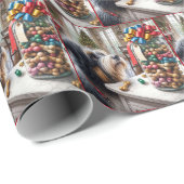 Bartollie mit Weihnachtsknochen Geschenkpapier (Rolleneckpunkt)