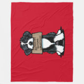 Bartollie mit Zeichen Fleecedecke (Vorderseite)