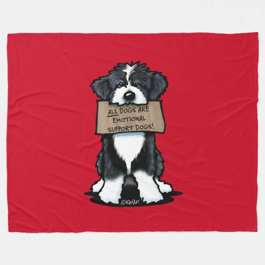 Bartollie mit Zeichen Fleecedecke (Vorderseite (Horizontal))