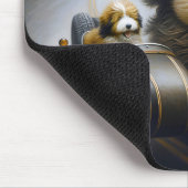 Bartollie-Motorrad mit Sidecar Mousepad (Ecke)