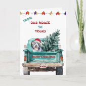 Bartollie Retro Farm Truck Weihnachtskarte Feiertagskarte (Vorderseite)