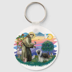 Bartollie (schieferweiß) schlüsselanhänger