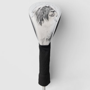 Bartollie Zeichnend - Niedliche Original Hunde Kun Golf Headcover