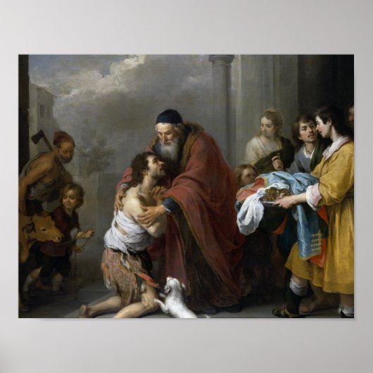 Bartolome Esteban Murillo-Rückkehr des Prodigalen Poster (Vorne)