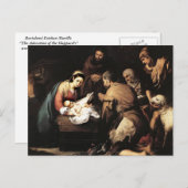 Bartolome Murillo - Die Bewunderung der Schäfer Postkarte (Vorne/Hinten)